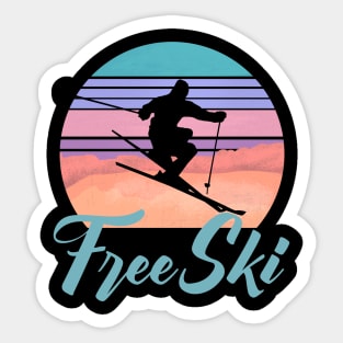 Free Ski, winter sports, Skiing, Slalom Skiing, Freeriding Sticker